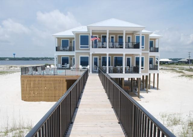 The exterior of a Gulf Shores vacation rental