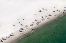 An aerial view of Gulf Shores beach