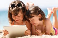 Virtual school or Home school on the Beach