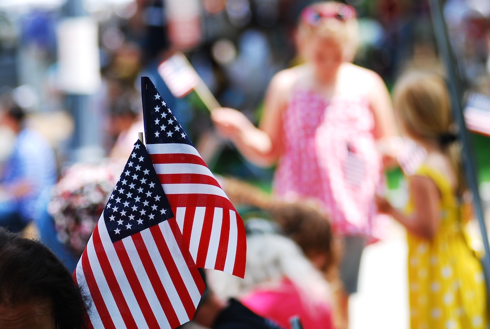 Small American flags