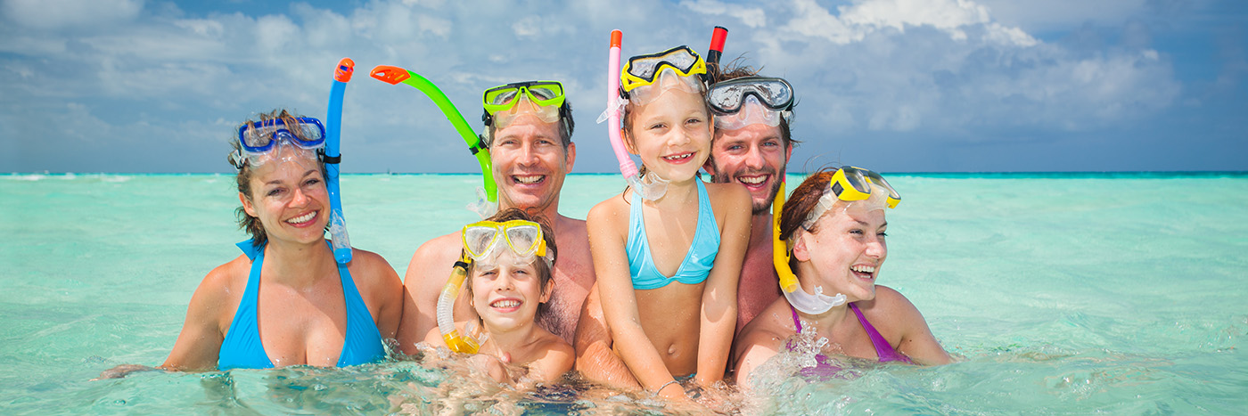 Family snorkeling
