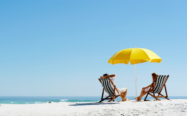 A pair of beach chairs in Gulf Shores, Alabama