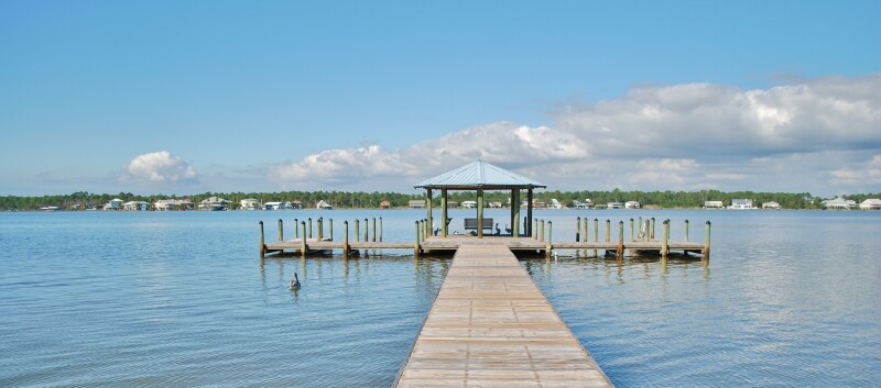 Gulf Shores lagoon pier