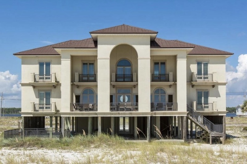 The exterior of a Gulf Shores vacation rental
