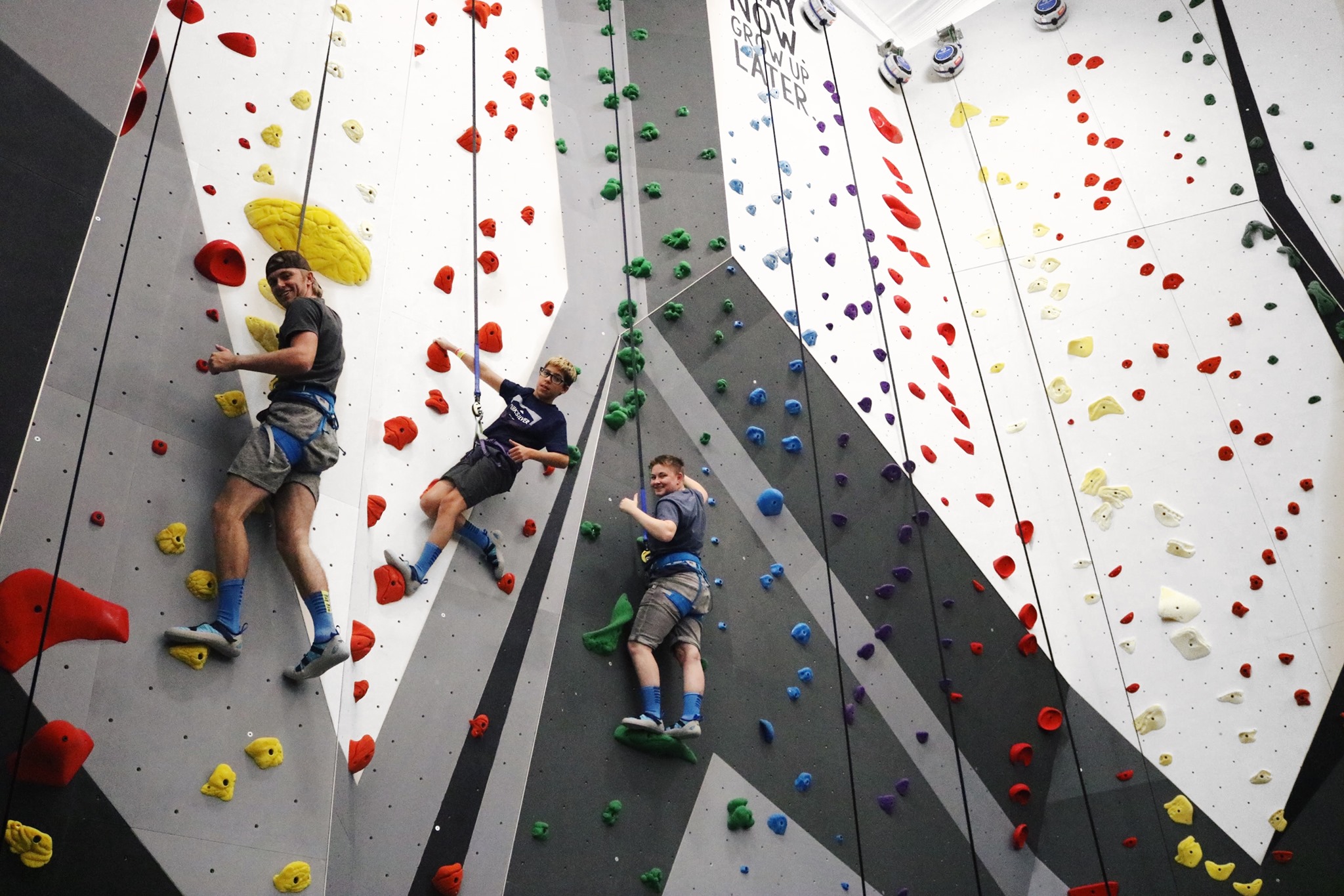 Rock climbing wall at The Factory Gulf Shores Alabama Rock climbing wall